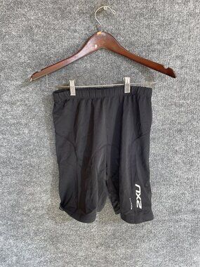 2XU Cycling Shorts Mens Large Black Padded Chamois 9.5 Inseam Bike Compression